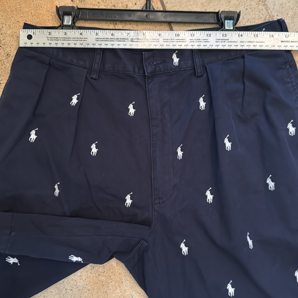 Polo by Ralph Lauren Tyler Navy Logo Shorts - size 35 waist - Picture 9 of 11